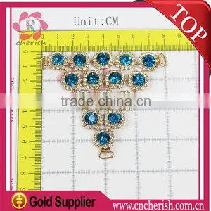 Fashion T Shape Rhinestone Shoe Ornaments With Blue Eyes thumbnail-1