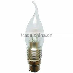 Wholesale High Quality Dimmable 3w Indoor Tail Candle Led Bulb Light B15 B22 E12 E14 E17 E27 thumbnail-3