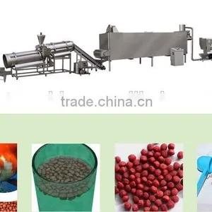 100-1500kg/h Extrusion Floating Fish Pellets Feed Processing Line Machine thumbnail-1