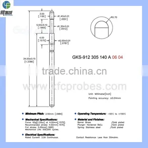 --German Quality, China Price-- Battery Contact Spring Pogo Pin for Charger With Real Gold Plated -- Trade Assurance-- thumbnail-2