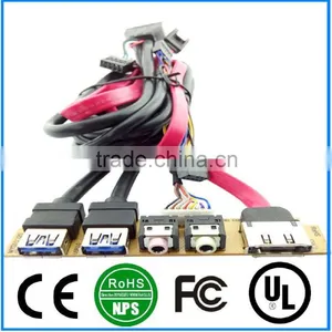 Front Panel Cable Dual USB3.0+SATA Port+HD AUDIO I/O PC Board CableFor Computer With Cable thumbnail-1