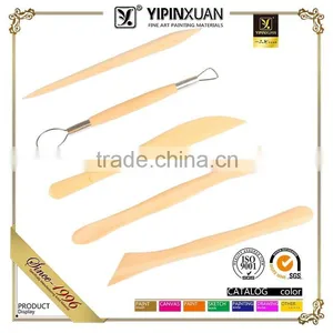 Hot Selling 5pcs Wooden Clay Sculpture Knife Carving Tool Pottery Tools thumbnail-1