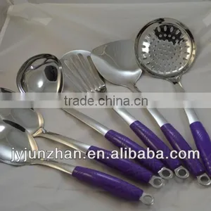 Popular Stainless Steel Kitchen Utensils With ABShandle and Purple Color--Junzhan Factory thumbnail-1