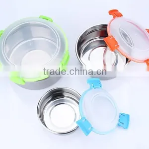 Lock Lock Stainless Steel Take Out Food Container Soup Bowl With Lid thumbnail-1