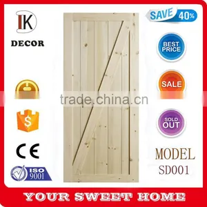 New Design Antique Sliding Solid Pine Wood Door Slab for us Market Supplier's Choice thumbnail-1