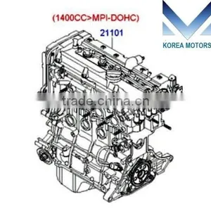 NEW ENGINE GASOLINE G4EE GETZ EURO-3-4 ASSY-SUB SET MOBIS 2002-10 MNR thumbnail-2