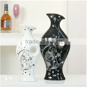 2 Pieces Set Table Decoration Interior Decorative Ceramic Vase From Factory thumbnail-1
