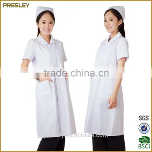 White Hospital Uniforms Cotton Comfortable Uniform With Shortsleeve thumbnail-1