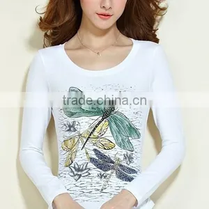 The New T-shirt With Long Sleeves in the Spring and Autumn Render Unlined Upper Garment of Long Sleeve t Shirt Women thumbnail-1