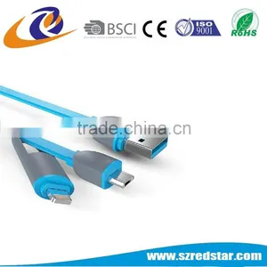 2-in-1 USB Sync and Charge Cable With MicroUSB Connectors for IPhone 6 Quality Choice thumbnail-5