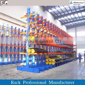 Outdoor Galvanizing Heavy Duty Pipe and Lumber Storage Cantilever Racking thumbnail-1