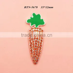 New Carrot Flatback Rhinestone Button for Easter Day(BTN-5678) thumbnail-1