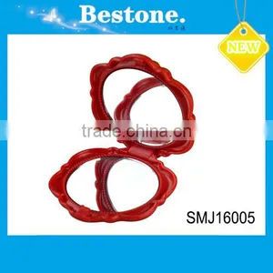 Factory Directly Rose Shape Plastic Folding Pocket Mirror thumbnail-1