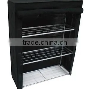 Black Portable Fabric Wardrobe,assembled Wardrobe,folding Wardrobe thumbnail-1