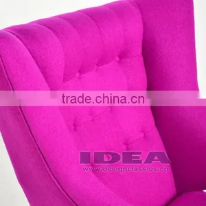 Replica Hans J Wegner Papa Bear Chair - Pink Fabric thumbnail-6