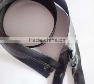 7# Waterproof Nylon Zipper Invisible Waterproof Zipper Open End Zipper Custom Pulls Coate Zipper thumbnail-1