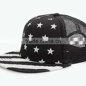 Flat Brim 5panel Custom Trucker Hats With Mesh thumbnail-4