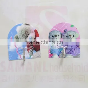 New Design Plastic Bear Removable Traceless Magic Hook thumbnail-3