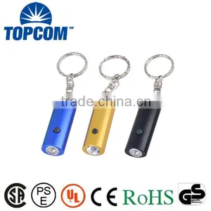 Promotional Cheap LED Light Mini Keychain Torch With Logo thumbnail-1