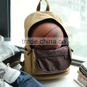 Casual Style Pure Cotton Canvas Backpack Sports Backpack thumbnail-4