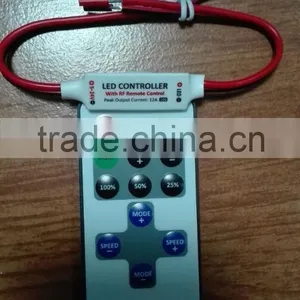 DC5V-24V Input 12A Output 11 Keys RF Remote Mini LED Controller/dimmer thumbnail-1