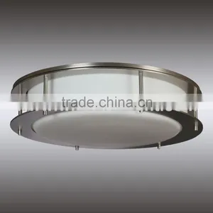 UL&CUL Listed Brushed Nickel Hotel Ceiling Lamp With Frosted Glass Diffuser C20010 thumbnail-1