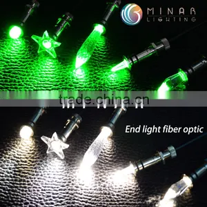 8mm Plastic Black Jacket Polymer End Glow Fiber Optic Cable in Roll for Swimming Pool Decorative Light thumbnail-1