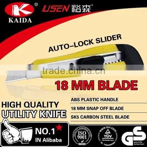 Stationery 18 mm Sliding Blade Plastic With Rubber Grip Handle Utility Knife thumbnail-4