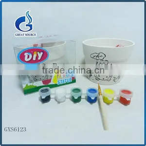 Draw By Yourself Kids' Best Intelligent Gift Ceramic Flower Pot DIY Paint Kits thumbnail-1