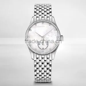 Ladies Fashion Stainless Steel and Leather Belt Watch thumbnail-3