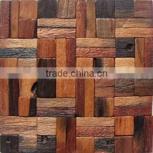HML16 European Style Wood Mosaic Artwork Wall Tile thumbnail-1