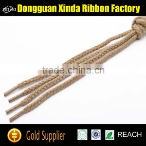 High Quality OEM Brown Waxed Cotton Shoelaces thumbnail-2