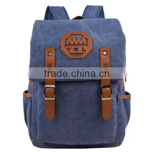 Men Hasp Big Capacity Teenage School Bags Boy Canvas Travel Backpack Bag Supplier's Choice thumbnail-1