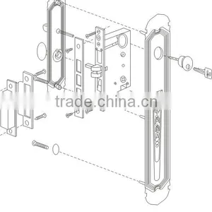 2016 Bigbang Design Europeanism Security Mortise Lock Handleset Lock Series thumbnail-3