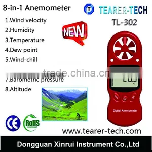 Newest Handheld Anemometer TL-302 Weather Meter With Temperature, Humidity, Dewpoint, Heat Index, Wind Chill and Barometer thumbnail-3
