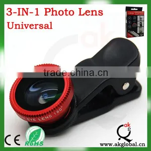 High Quality Fish Eye +macro +wide Angle Lens for Mobile Phone thumbnail-1