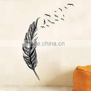 Wall Sticker Vinyl Birds Flying Feather Bedroom Home Decal Mural Art Decor thumbnail-1