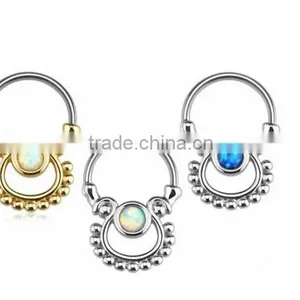 Gems Body Jewelry Fake Nose Hoop Rings Septum Clicker Non Piercing HOT thumbnail-4