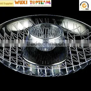 Plastic Round Diamond Cut Compartment Deep Tray thumbnail-1