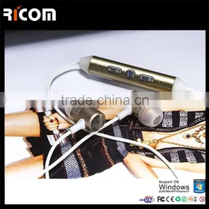 2016 Newest Necklace Design Magnetic Bluetooth Earphone With Metal Material and Micphone--BTH-218--Shenzhen Ricom thumbnail-1