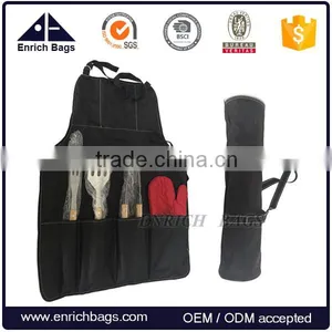 Enrich Promotion 5pcs BBQ Apron Set With BBQ Tool Sets for Out Picnic Quality Choice thumbnail-1