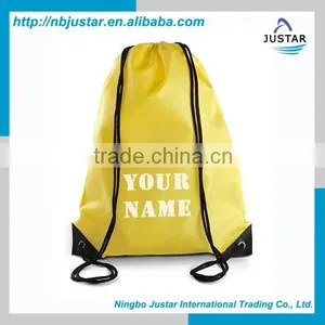 Polyester Material Gift Bag Use Nylon Drawstring Sports Gym Bag With Custom Logo thumbnail-4