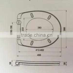 Urea Formaldehyde Toilet With Beautiful Applique Cover thumbnail-4