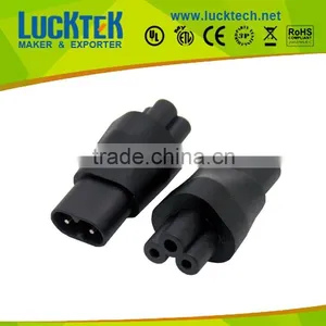 IEC 320 C8 Male to C5 Female Power Socket Connector thumbnail-1
