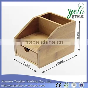 Bamboo Colour Desk Stationary Organiser Pen Stand Bamboo Notes Holder Quality Choice thumbnail-6