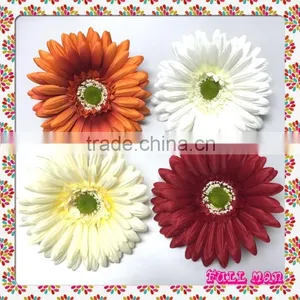 Artificial Flowers Diameter 14.5cm Red Silk Big Gerbera Flower Head thumbnail-1