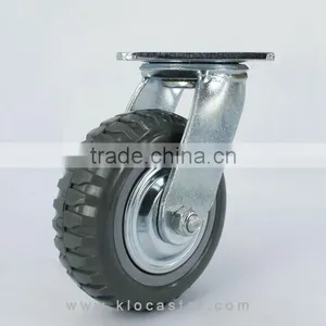 High Quality Swivel Heavy Duty Grey PU Caster Flame Caster thumbnail-1