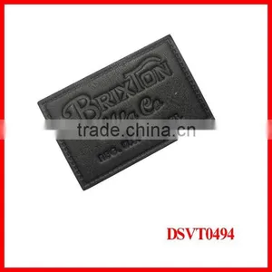 Custom Embossed pu Jacket Leather Patch With Metal thumbnail-1