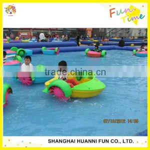 Inflatable Swimming Pool Paddle Boat Lake Toys Kids Hand Power Pedal Boats thumbnail-4