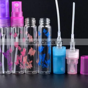 The Butterfly Frosting 5 ml Cosmetic Packaging Bottle Perfume Bottles Portable Perfume Spray Bottle Glass Drawn Tube Bottles thumbnail-1